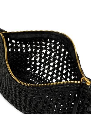 Nefeli pouch bag in paglia crochet nera GIANNI CHIARINI | BS11950COMMSTRCRCH001